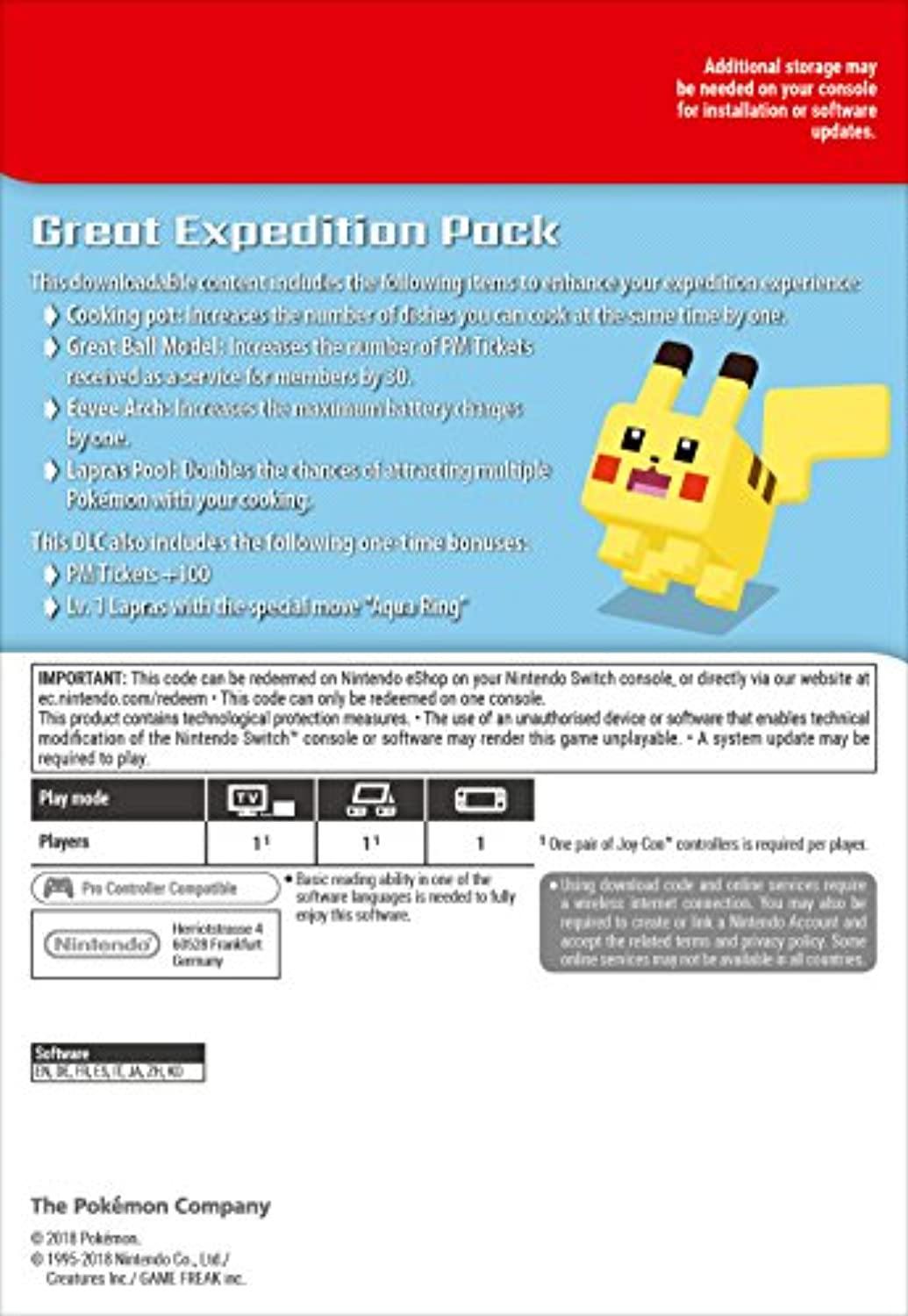 Pokémon Quest: Great Expedition Pack (Nintendo Switch Download) - Offer Games